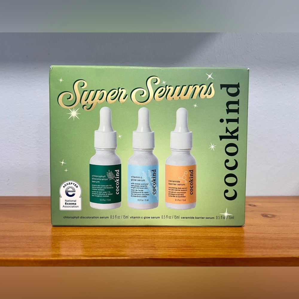 COCOKIND NIB Super Serums Gift Set Of 3 Serums BRAND NEW IN BOX